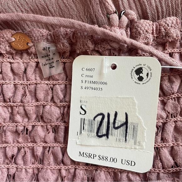 New! Free People Adella Slip Dress light pink nwt 30450 - Picture 10 of 10